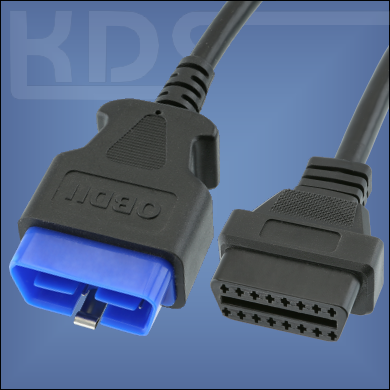 OBD-2 Extension Cable M-10 / 10.0m - HiQ Plus - (J1962M Typ B - F)  //  for 24V
